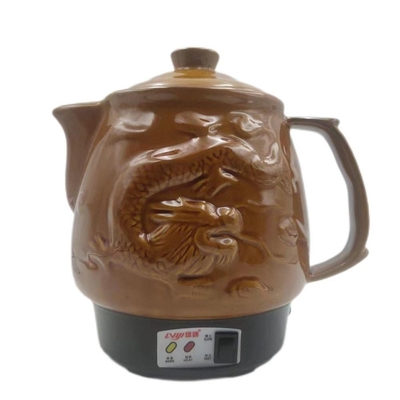 Cerámica de piedra en maceta de arcilla de cocina con tapa en marrón 2.5L de fabricación directa
