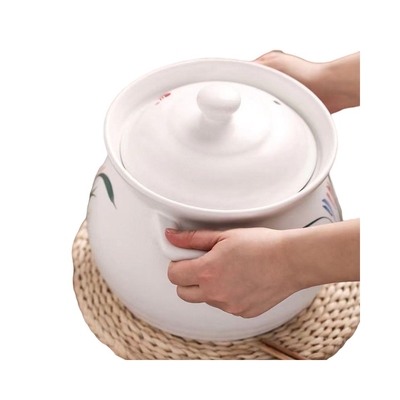 Conjunto de utensilios de cocina blancos sin pegamento para la decocción de la sopa de hierbas de la medicina tradicional china