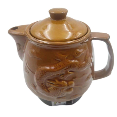 Estilo de cubierta Cerámica Cerámica tradicional de medicina china olla/cocina cerámica en marrón