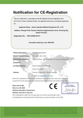 Clase I Capacidad de recogida excelente Bolsa de drenaje de orina masculina para recipientes médicos