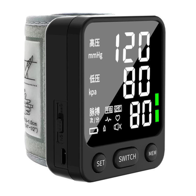 Presurización inteligente Esfigmomanómetro electrónico portátil con pantalla LCD grande