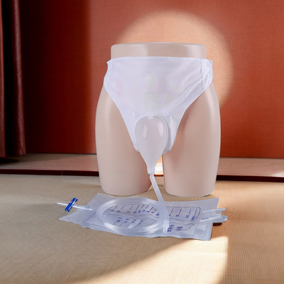 2000 ml de saco de orina masculino desechable para adultos para el drenaje de piernas con soporte y vida útil de 3 años