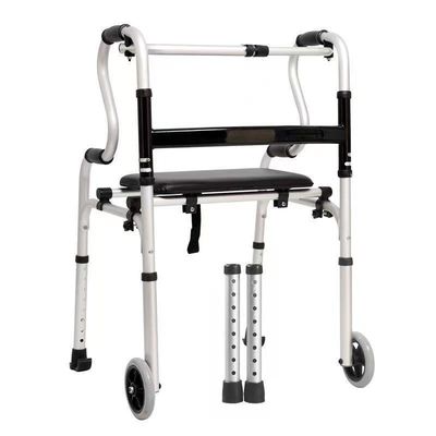 Rendimiento Rollator de aluminio plegable caminante altura ajustable sin ruedas adultos