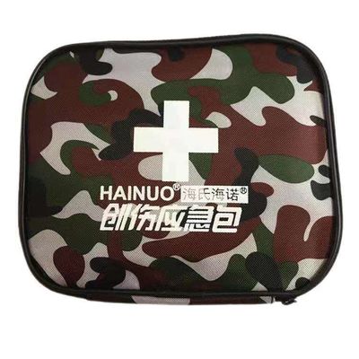 Kit de emergencia de primeros auxilios tácticos con mochila y material de camuflaje