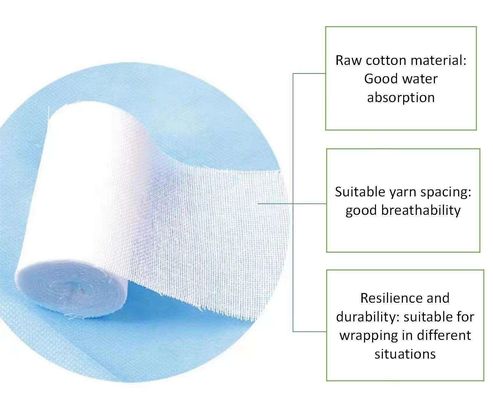 Rollo grande de algodón médico de 5 cm*600 cm con rollo de gasa hidrófila estéril quirúrgica Jumbo