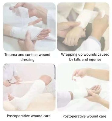 Rollo grande de algodón médico de 5 cm*600 cm con rollo de gasa hidrófila estéril quirúrgica Jumbo