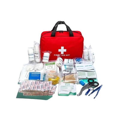 Suministros médicos de emergencia Almacenamiento Kit de primeros auxilios de automóvil compacto con materiales médicos