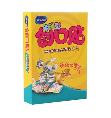 GB/T 32610 Bandajes personalizados de dibujos animados para niños, kits de primeros auxilios y yeso para heridas