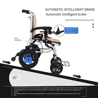 Estilo de automóvil deportivo de apertura y cierre de reposabrazos silla de ruedas eléctrica con rendimiento plegable