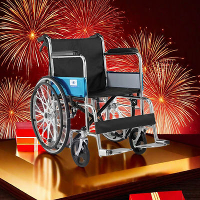 Silla de ruedas profesional en el hogar para personas mayores Hospital manual plegable y portátil