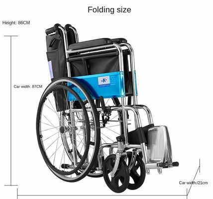 Silla de ruedas plegable ligera con sillón reclinable Commode Atributos comerciales y estilo combinados