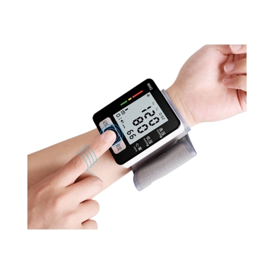 Medidor digital de presión arterial Monitor de pulsera con fuente de alimentación 2 No. 7 baterías