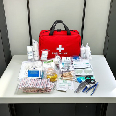 EN 149 -2001 A1-2009 Kit de primeros auxilios portátil para traumatismos y abrasiones