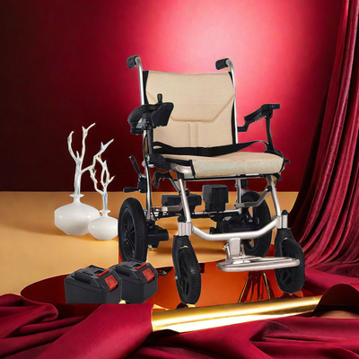 Silla de ruedas de motor profesional con almohadilla respiratoria portátil y desmontable para el hogar