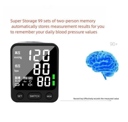 Control de presión arterial inalámbrico de muñeca aprobado por la CE Esfigmomanómetro Máquina digital de presión arterial