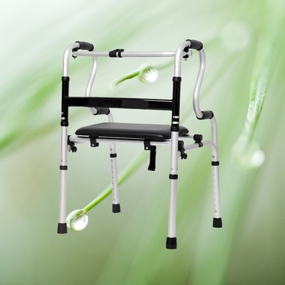 Rollador de caminante plegable de aluminio para ancianos de carga de 18/0kg sin ruedas médico