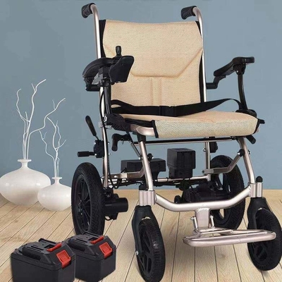Silla de ruedas eléctrica portátil de 14 kg para ancianos plegable y fácil de abordar en un avión