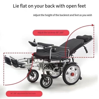 Equipo médico de clase II Silla de ruedas cuatripléjica con absorción de choques estable