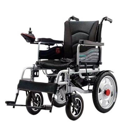 Silla de ruedas eléctrica de potencia plegable ligera de 24 V para rehabilitación de ancianos
