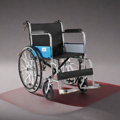 Silla de ruedas manual profesional portátil ligera para personas discapacitadas que permanecen en casa
