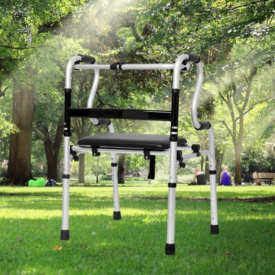 Caminante de marco de pie para ancianos de carga de 18/0kg sin ruedas duradero cómodo
