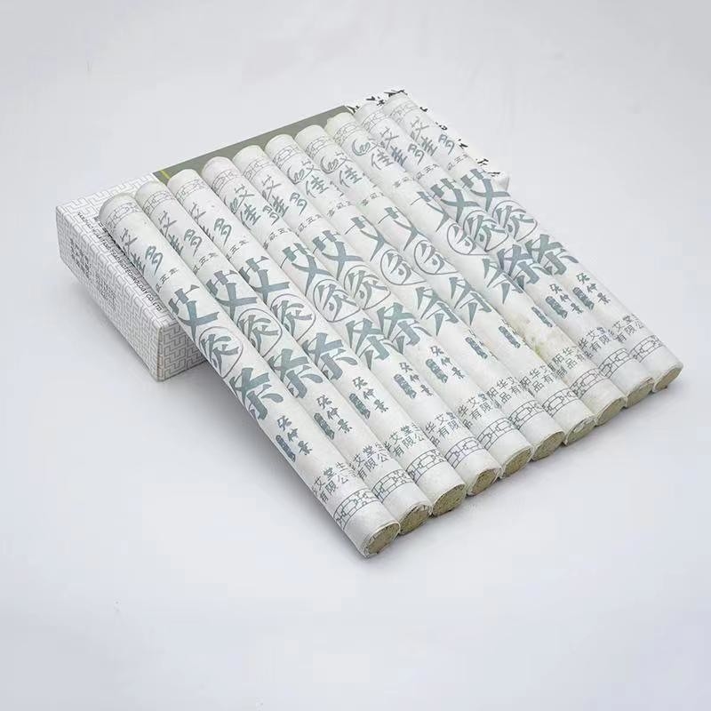 20 cm de longitud de moxibustión de hierbas palos para la fumigación de puntos de acupuntura y la quema en el objetivo