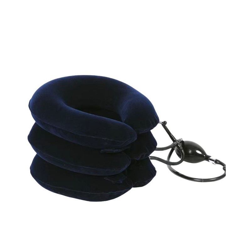 Apoyo de tracción del cuello cervical portátil ajustable de terciopelo completo