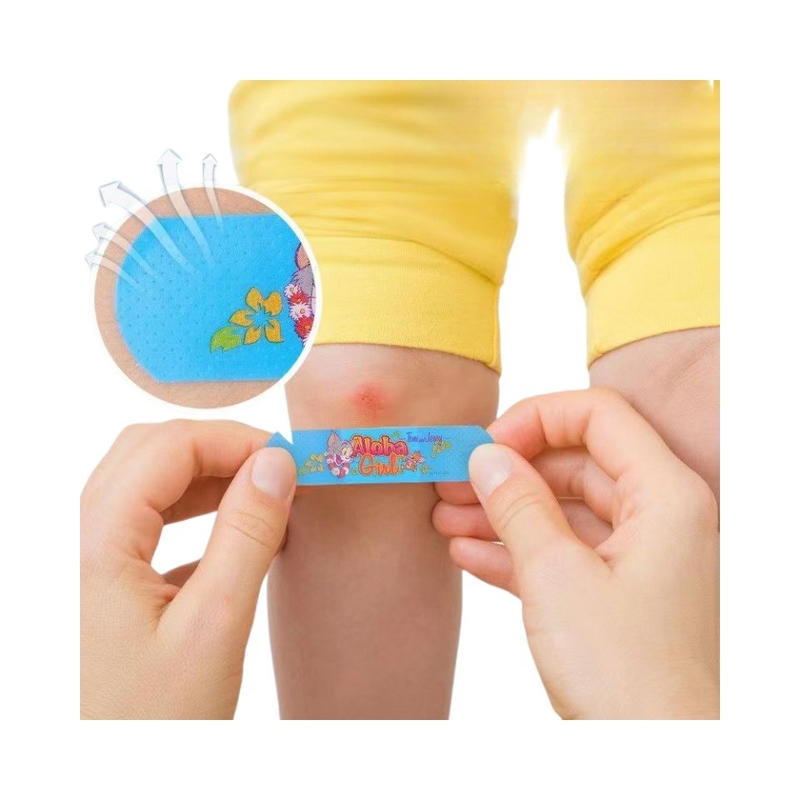 GB/T 32610 Bandajes personalizados de dibujos animados para niños, kits de primeros auxilios y yeso para heridas