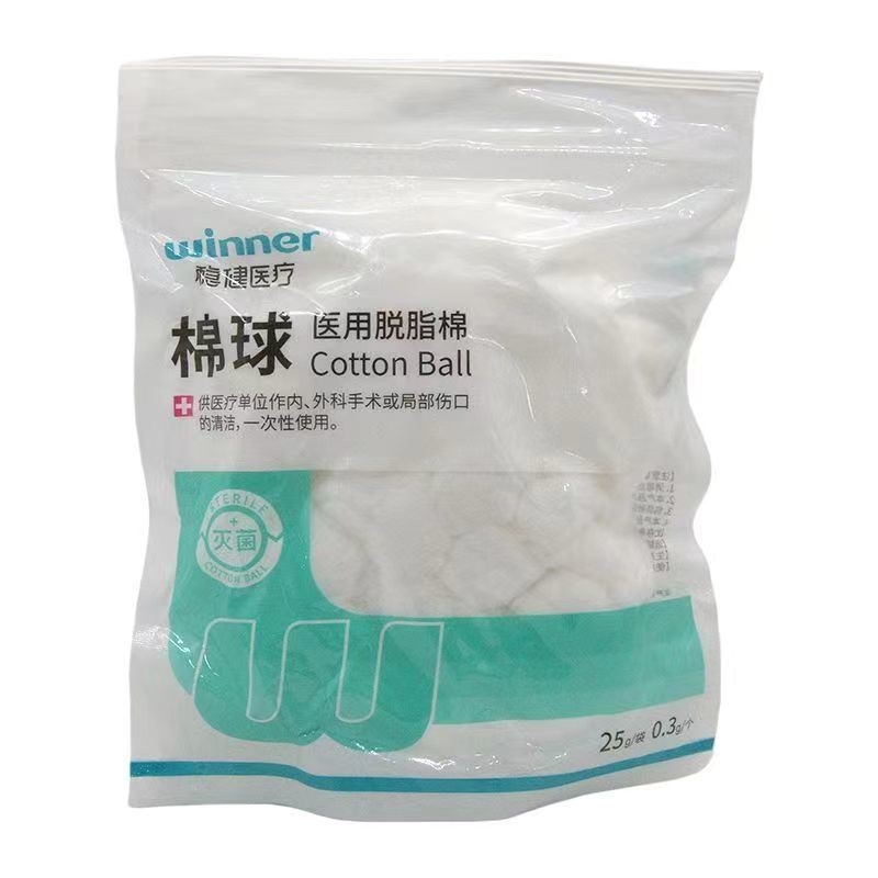 Balones de algodón medicinal absorbente refinado Envasado 100 g Composición del producto 100% algodón puro