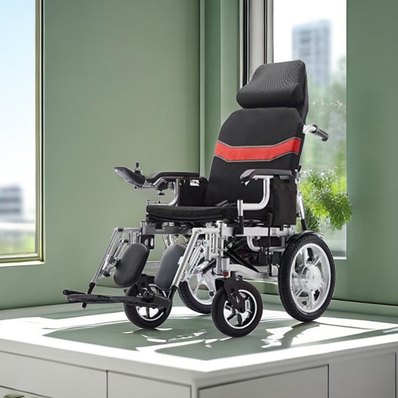 Silla de ruedas eléctrica de aluminio ligera 250W*2 Motores y dimensiones generales 108*67*91cm