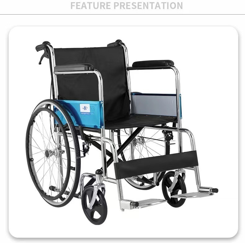 Diseño Manual silla de ruedas plegable para médicos Si una sola vez No personas con discapacidad negras