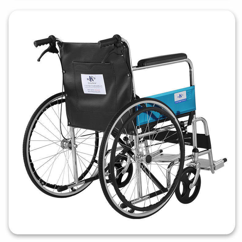 809 Modelo de silla de ruedas plegable para discapacitados fácil de maniobrar y almacenar